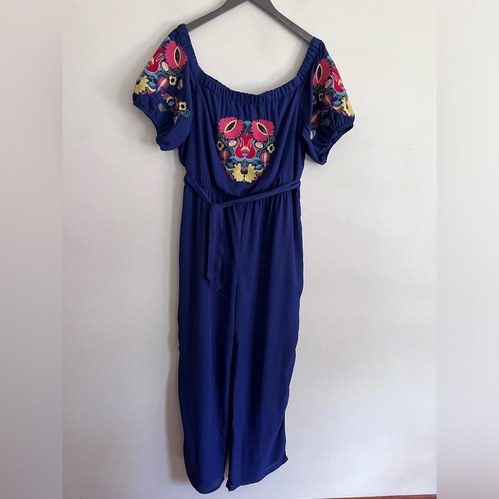VaVa Floral Embroidery Jumpsuit
